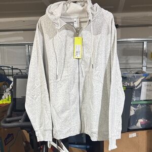 all in motion Light Gray Hooded Zip Sweatshirt